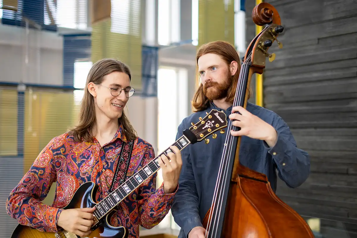 Rasmus and Viggo performing live jazz at TEDxMalmö